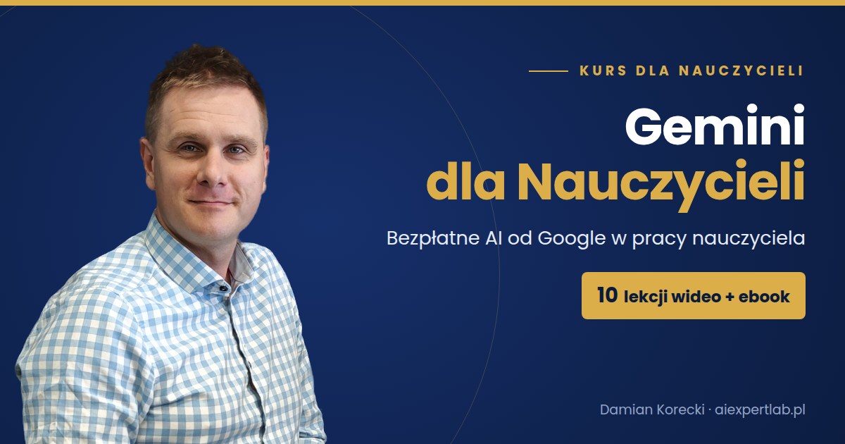 Kurs Gemini dla nauczycieli — okładka